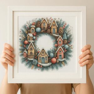 Christmas Wreath Cross Stitch Kit