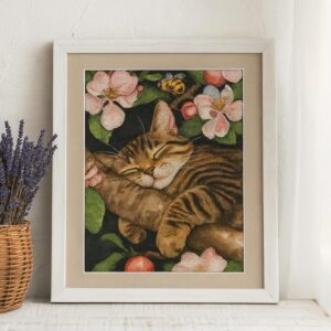 Cat in Flower Cross Stitch Kit