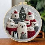 Christmas Polar Bears Embroidery Kit Christmas Polar Bears Embroidery Kit