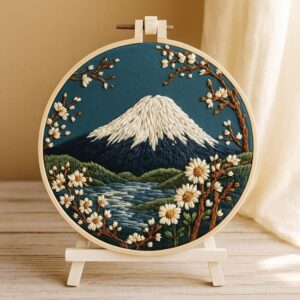 Mountains & Sakura Embroidery Kit