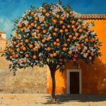 Orange Blossom Tree Cross Stitch Kit Orange Blossom Tree Cross Stitch Kit