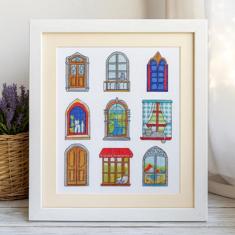Windows Sampler Cross Stitch Kit Windows Sampler Cross Stitch Kit
