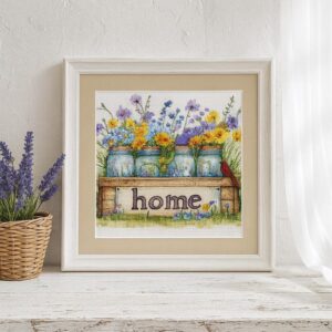 Wildflowers in Vase Cross Stitch Kit