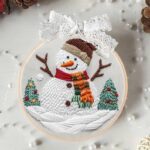 Christmas Snowman Embroidery Kit Christmas Snowman Embroidery Kit