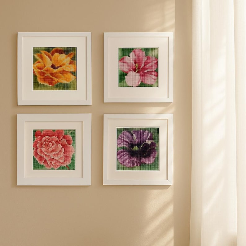 Floral Cross Stitch Kit Floral Cross Stitch Kit