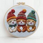 Christmas Kitty Embroidery Kit Christmas Kitty Embroidery Kit