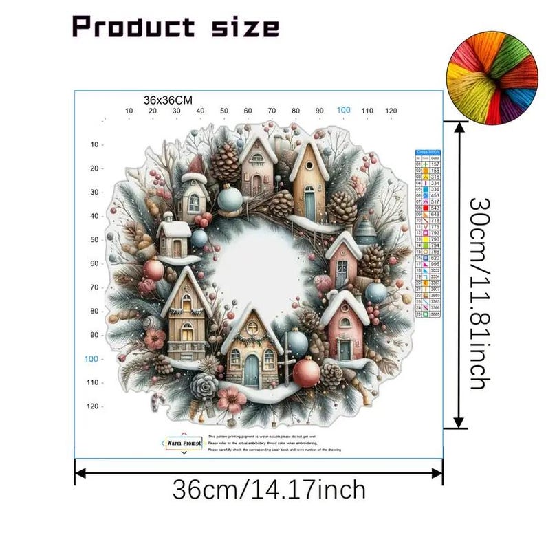 Christmas Wreath Cross Stitch Kit
