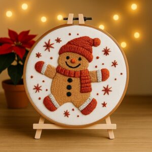 Gingerbread Man Embroidery Kit