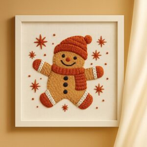 Gingerbread Man Embroidery Kit