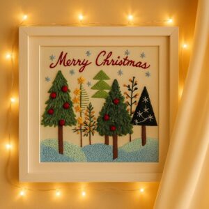 Mixed Stitch Christmas Embroidery Kit