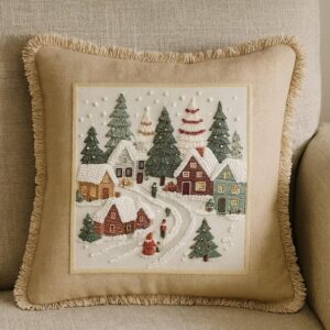 DIY Christmas Pillowcase Embroidery Kit