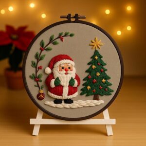 Santa Christmas Embroidery Kit