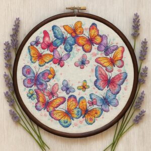 Butterfly Cross Stitch Embroidery Kit