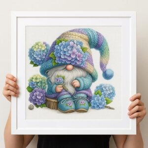 Flower Gnome Cross Stitch Kit