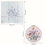 Wildflower Embroidery Kit for Beginners with Hoop