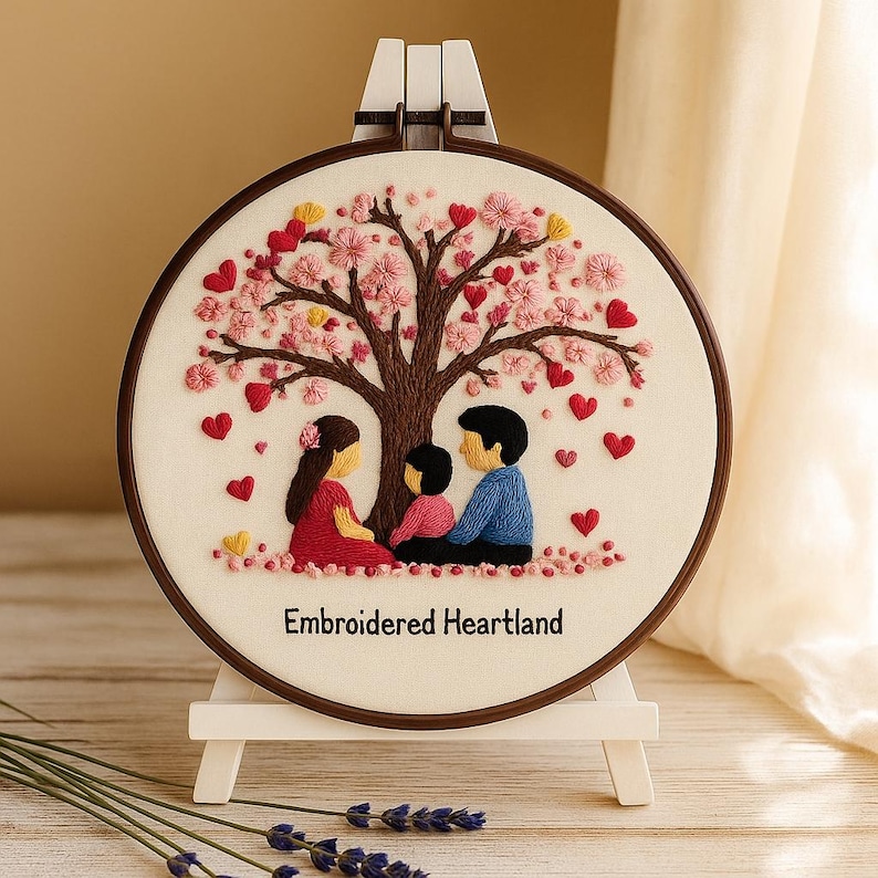 Love Tree Embroidery Kit for Beginners Love Tree Embroidery Kit for Beginners
