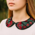 Red Poppies Embroidery Collar Kit Red Poppies Embroidery Collar Kit