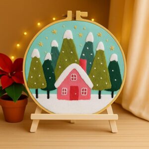 Christmas Winter Forest Embroidery Kit