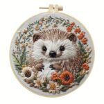 Hedgehog Floral Embroidery Kit