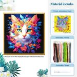 Rainbow Cat Cross Stitch Embroidery Kit Rainbow Cat Cross Stitch Embroidery Kit