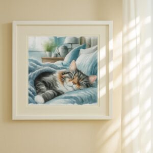Sleeping Cat Cross Stitch Kit