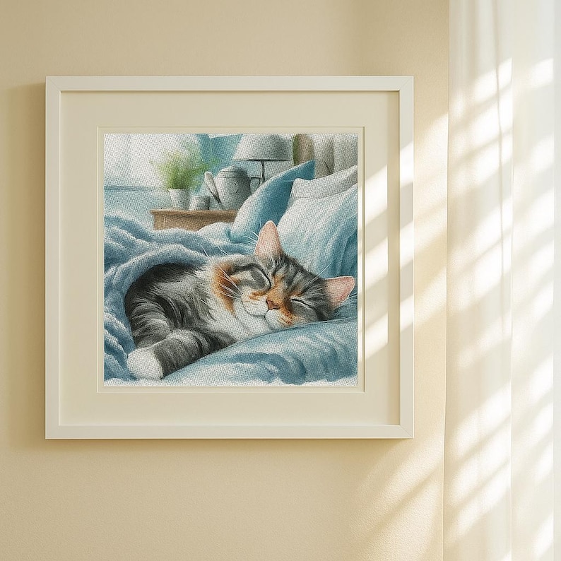 Sleeping Cat Cross Stitch Kit Sleeping Cat Cross Stitch Kit