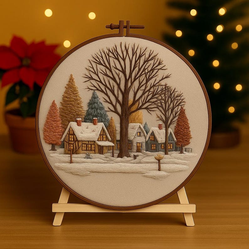 Cozy Winter Village Embroidery Kit Cozy Winter Village Embroidery Kit