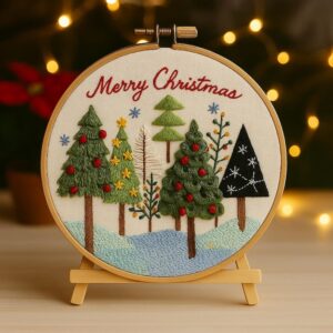 Mixed Stitch Christmas Embroidery Kit