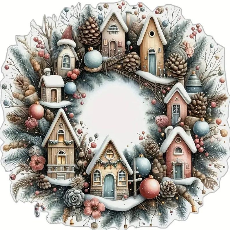 Christmas Wreath Cross Stitch Kit