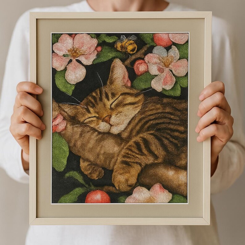 Cat in Flower Cross Stitch Kit