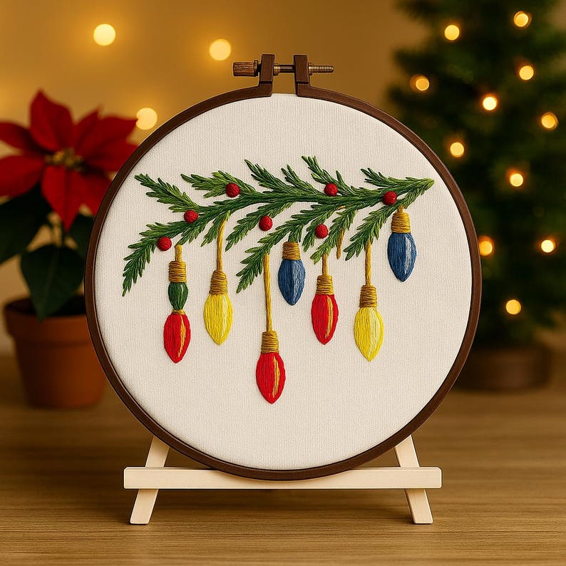Christmas Garland Embroidery Kit Christmas Garland Embroidery Kit