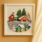 Snowy Winter Village Christmas Embroidery Kit Snowy Winter Village Christmas Embroidery Kit