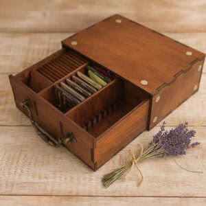 Wooden Embroidery Floss Organizer Box