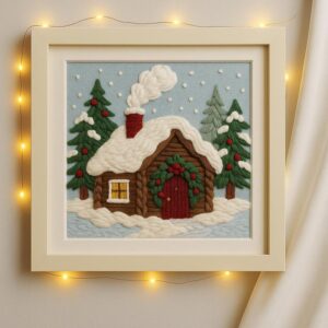 Christmas Gingerbread House Embroidery Kit