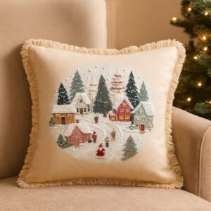 DIY Christmas Pillowcase Embroidery Kit