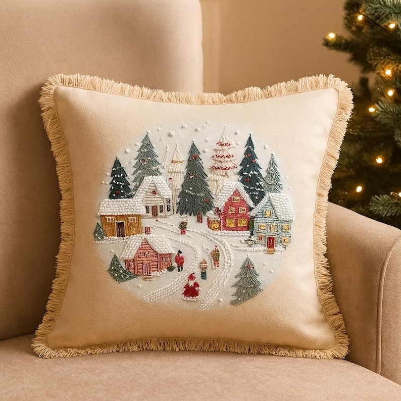 DIY Christmas Pillowcase Embroidery Kit DIY Christmas Pillowcase Embroidery Kit