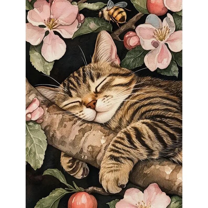 Cat in Flower Cross Stitch Kit