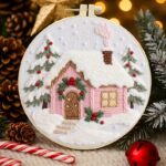 Christmas Gingerbread House Embroidery Kit Christmas Gingerbread House Embroidery Kit