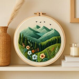 Mountain Landscape Embroidery Kit