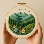 Mountain Landscape Embroidery Kit Mountain Landscape Embroidery Kit