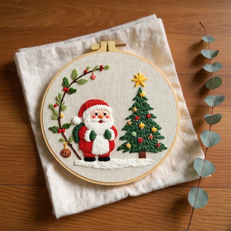Christmas Embroidery Kit for Beginners