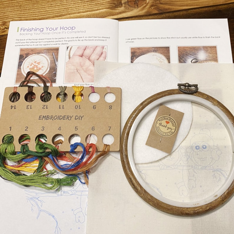 Winter Owl Christmas Embroidery Kit
