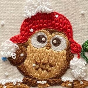 Winter Owl Christmas Embroidery Kit