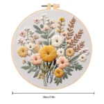 DIY Floral Cross Stitch Embroidery Kit