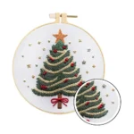 Floral Tree Christmas Embroidery Kit with Hoop Floral Tree Christmas Embroidery Kit with Hoop
