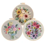3 Piece DIY Flower Embroidery Kit 3 Piece DIY Flower Embroidery Kit
