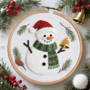DIY Snowman Embroidery Kit