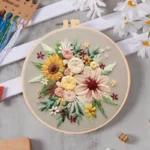 3 Piece DIY Flower Embroidery Kit 3 Piece DIY Flower Embroidery Kit