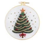 Floral Tree Christmas Embroidery Kit with Hoop Floral Tree Christmas Embroidery Kit with Hoop