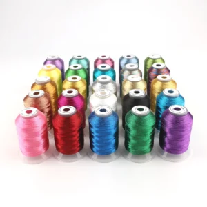 25-Color Metallic Embroidery Thread Set